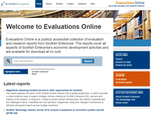Tablet Screenshot of evaluationsonline.org.uk